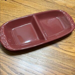 Longaberger Paprika Divided Dish Serving Tray